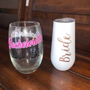Wedding Stemless Wine Glasses